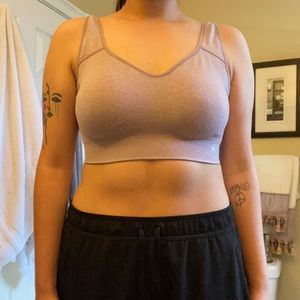 TWO puma exercise bras size Large in pastel plum